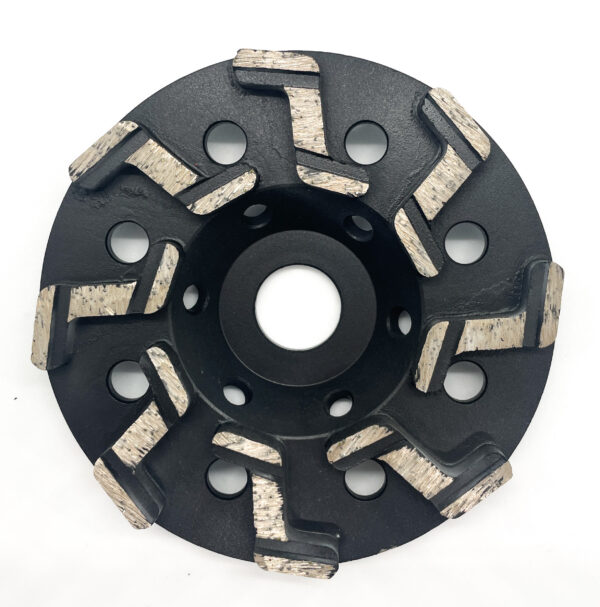 5" Z Segment Cup Wheel 20 Grit Medium Bond Non-Threaded