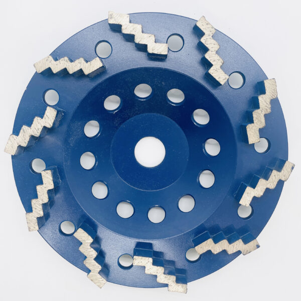 7" Wave Cup Wheel 30 Grit Extra Soft Bond